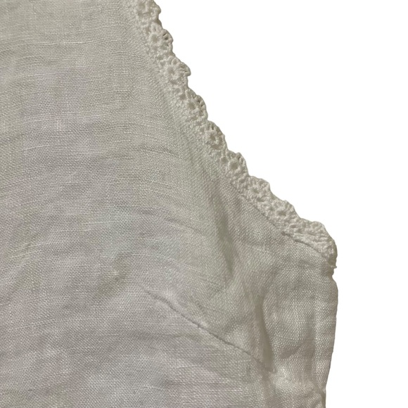 NWT Bellambra Made in Italy Linen with Lace Sleeveless Blouse - Picture 3 of 12